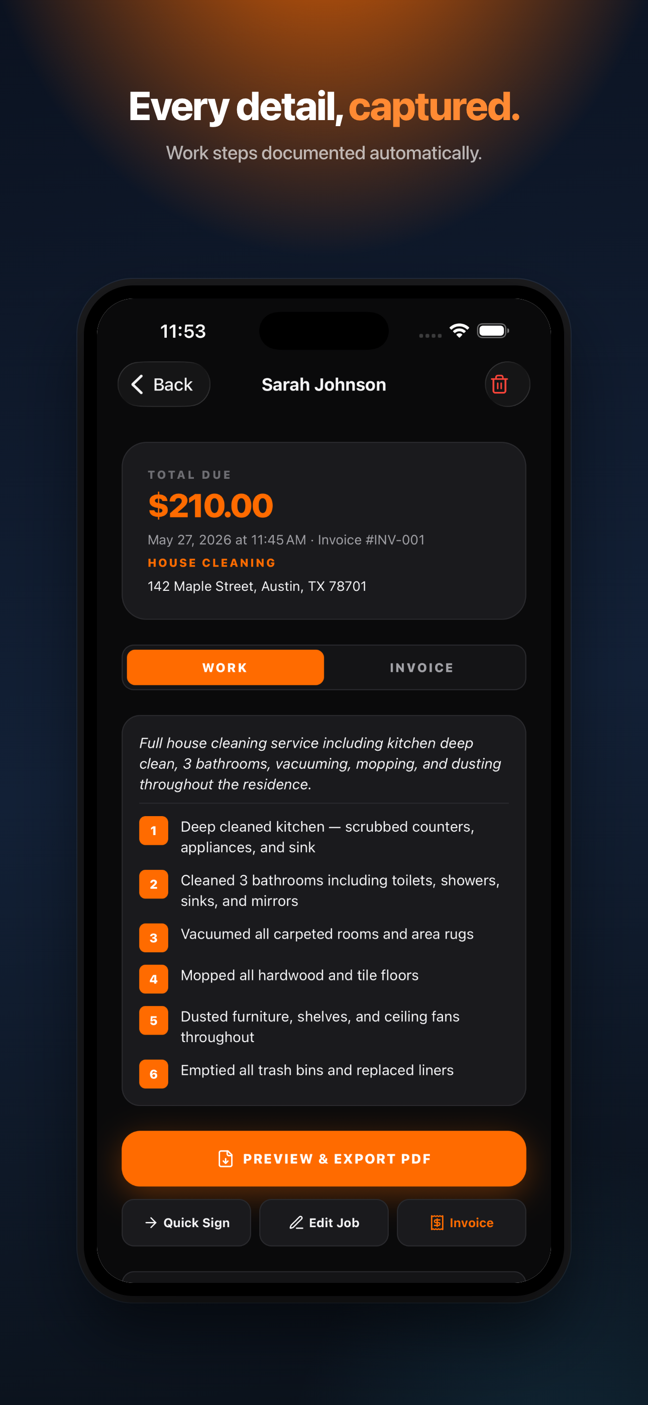 SpeakSheet Work detail