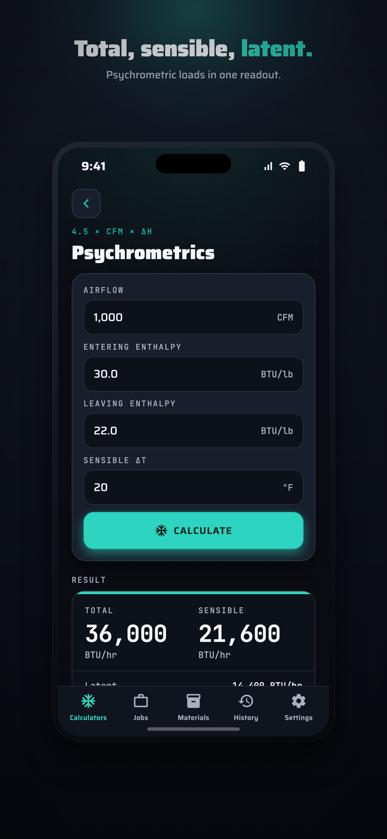 BaseCalc HVAC Psychrometrics