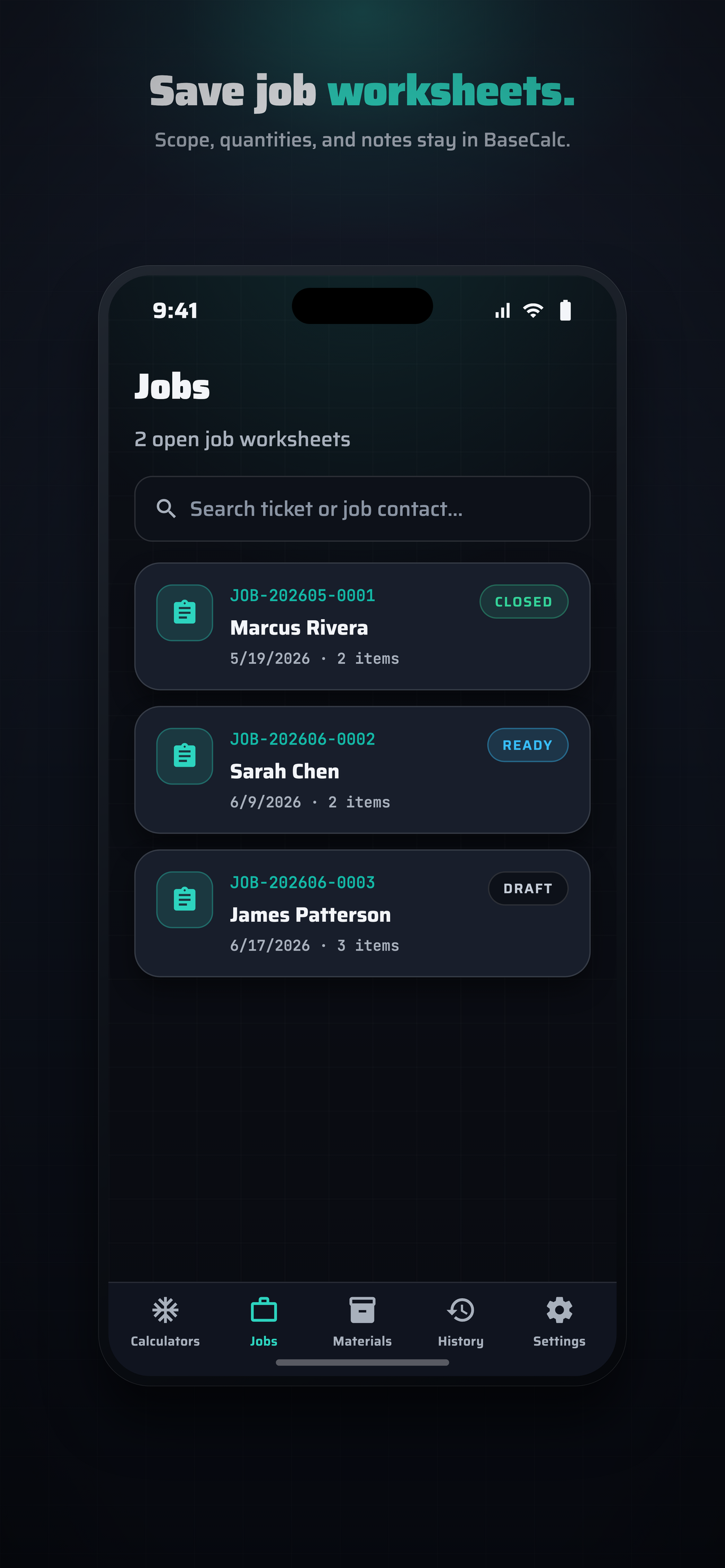 BaseCalc HVAC Jobs