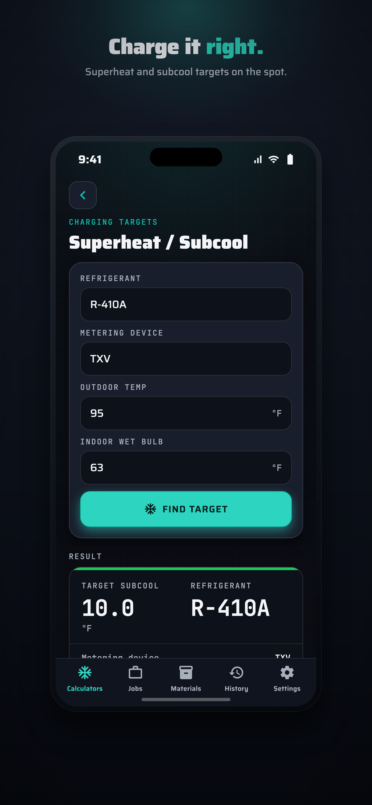BaseCalc HVAC Superheat